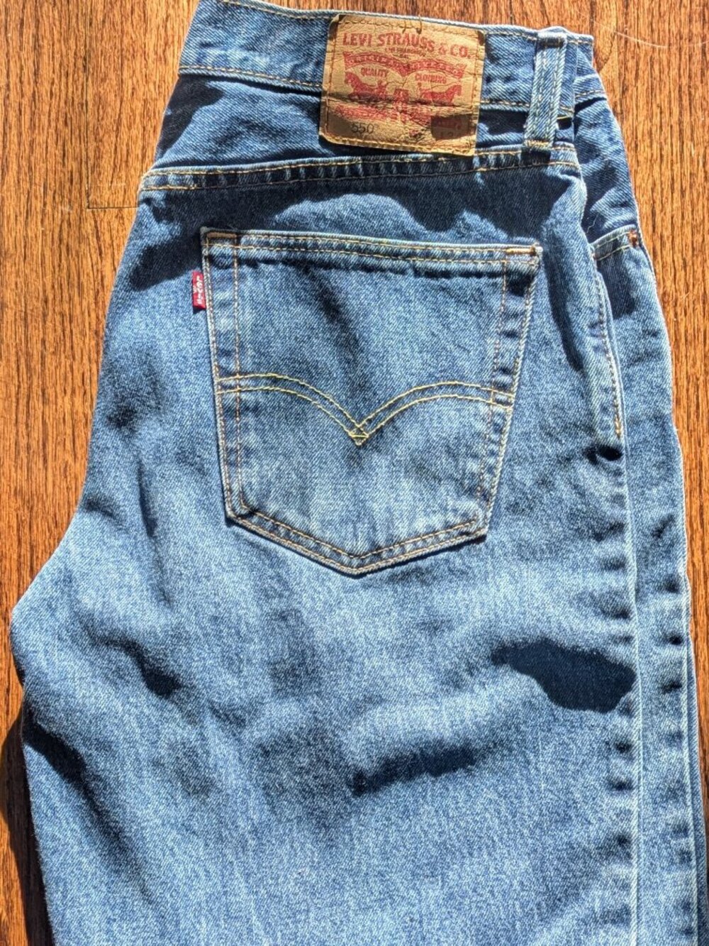 Levi’s 550 Relaxed Fit Jeans 34x34 Blue Denim Straight Tapered Leg